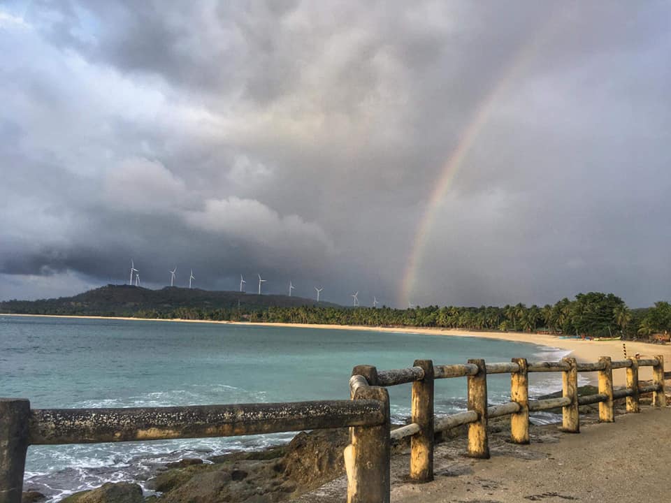 a rainbow at pagudpud beach